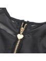 SUBBLIME 957667 VESTIDO DE CUERO CON CREMALLERA DE CORAZON NEGRO S M