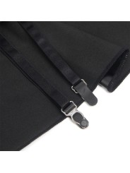 SUBBLIME 957704 VESTIDO DE CUERO CON CREMALLERA Y ENCAJE NEGRO S M