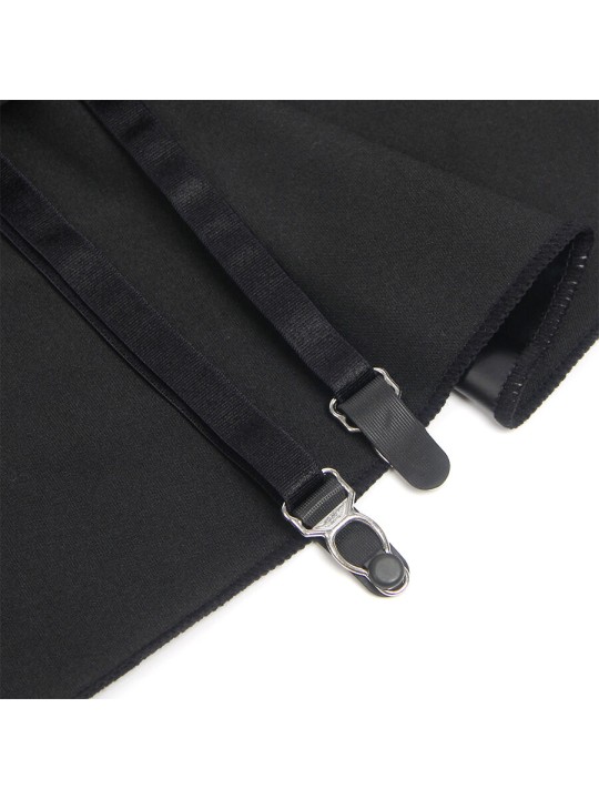 SUBBLIME 957704 VESTIDO DE CUERO CON CREMALLERA Y ENCAJE NEGRO S M