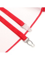 SUBBLIME 957728 VESTIDO DE CUERO CON CREMALLERA Y ENCAJE ROJO S M