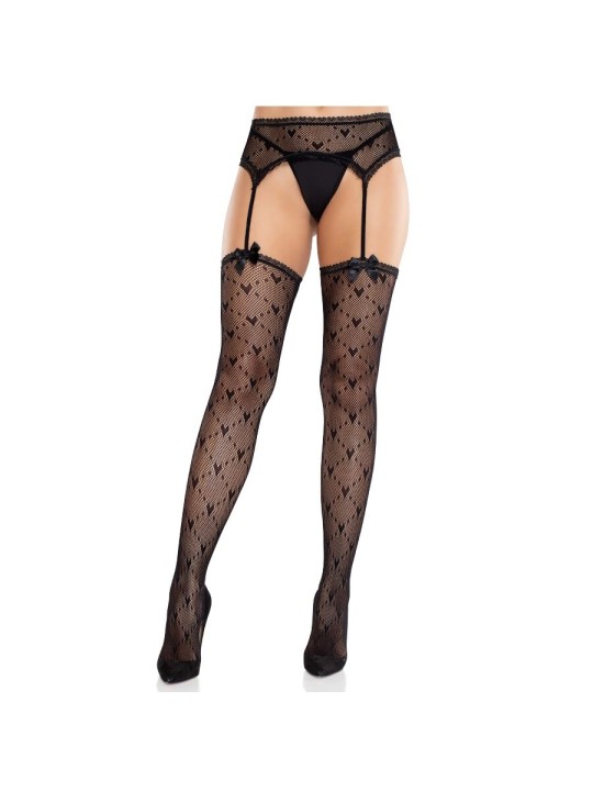 LEG AVENUE MEDIAS DE CORAZON CON LIGAS NEGRO