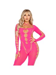 LEG AVENUE BODYSTOCKING ROSA CON ESPALDA ABIERTA TALLA UNICA