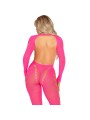 LEG AVENUE BODYSTOCKING ROSA CON ESPALDA ABIERTA TALLA UNICA