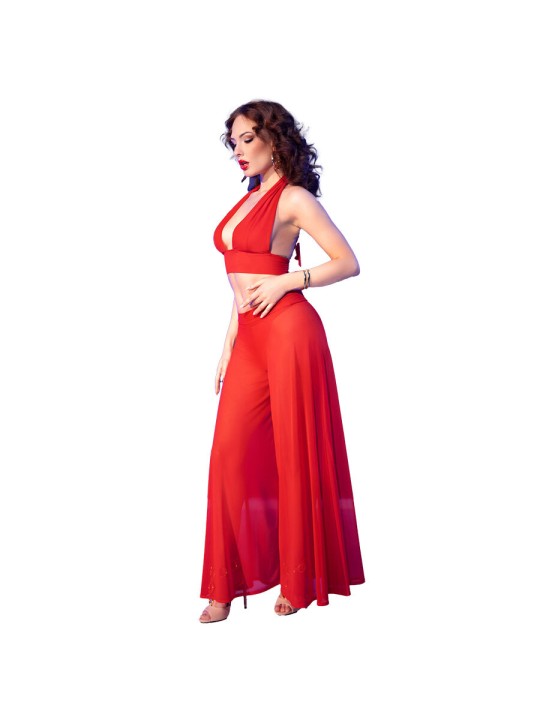 CHILIROSE CR 4857 SET TOP Y PANTALONES ROJO TALLA S