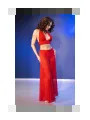 CHILIROSE CR 4857 SET TOP Y PANTALONES ROJO TALLA S