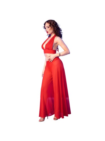 CHILIROSE CR 4857 SET TOP Y PANTALONES ROJO TALLA S