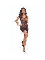 PASSION BS113 BODYSTOCKING ENCAJE NEGRO