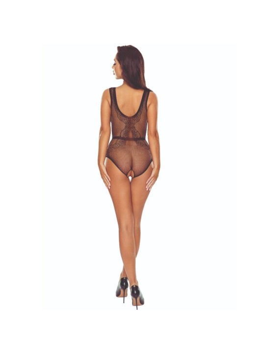 PASSION BS115 BODYSTOCKING REJILLA NEGRO