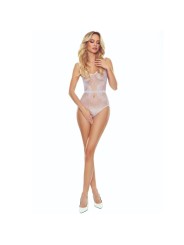 PASSION BS115 BODYSTOCKING REJILLA BLANCO