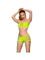 CHILIROSE CR 4866 SET TOP Y SHORT VERDE NEON S M