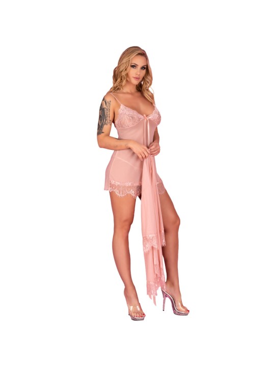 LIVCO CORSETTI FASHION HYEONA 1710 BABYDOLL TANGA ROSA S