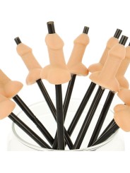 DIABLO PICANTE BOLSA 10 PAJITAS PENE NATURAL