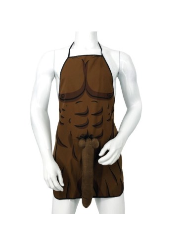 DIABLO PICANTE DELANTAL CON PENE 3D MUSCULOSO Y ATREVIDO MULATO