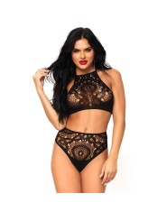 LEG AVENUE SET 2 PIEZAS TOP Y PANTIES M L