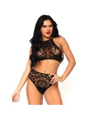 LEG AVENUE SET 2 PIEZAS TOP Y PANTIES M L