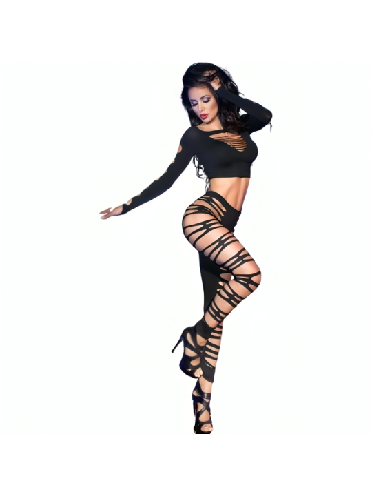 CHILIROSE CR 3654 TOP LEGGINS ROSA S M