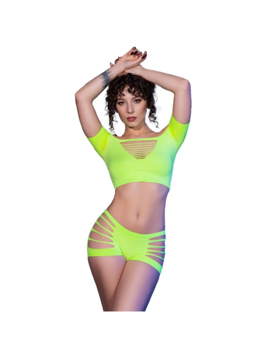 CHILIROSE CR 4433 TOP SHORTS VERDE S M