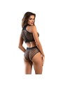 SUBBLIME 952082 SET DE REJILLA CON BRILLANTES NEGRO TALLA UNICA