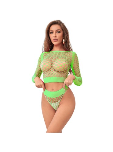 SUBBLIME 952211 SET DE REJILLA 2 PIEZAS DE MANGA LARGA VERDE TALLA UNICA