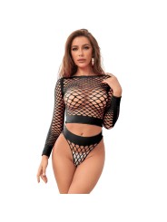 SUBBLIME 952228 SET DE REJILLA 2 PIEZAS DE MANGA LARGA NEGRO TALLA UNICA