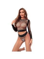 SUBBLIME 952228 SET DE REJILLA 2 PIEZAS DE MANGA LARGA NEGRO TALLA UNICA