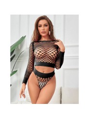 SUBBLIME 952228 SET DE REJILLA 2 PIEZAS DE MANGA LARGA NEGRO TALLA UNICA