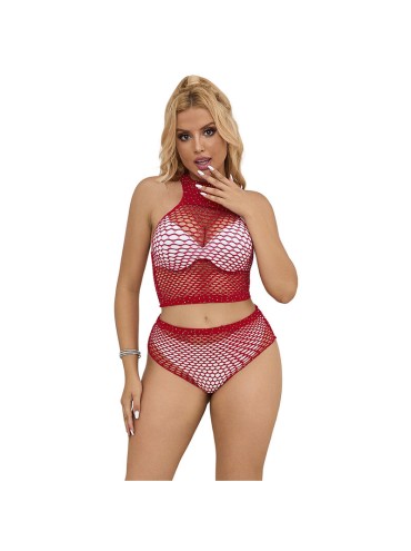 SUBBLIME 952402 SET DE REJILLA CON BRILLANTES ROJO TALLA UNICA