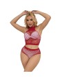 SUBBLIME 952402 SET DE REJILLA CON BRILLANTES ROJO TALLA UNICA