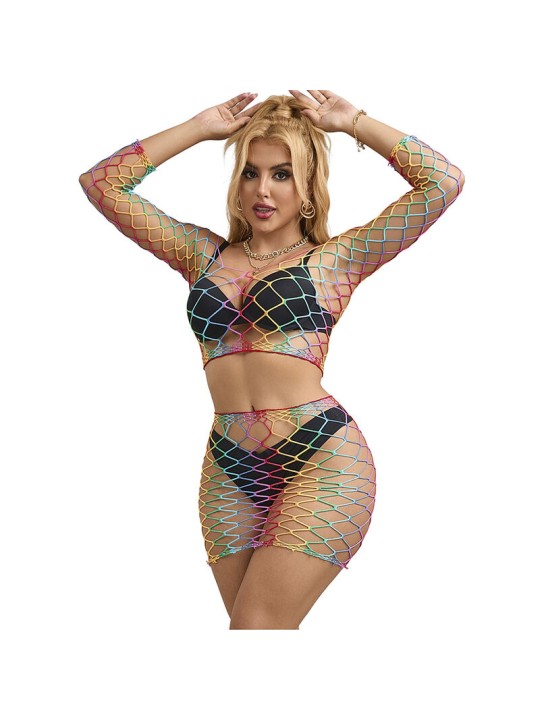 SUBBLIME 952440 SET DE REJILLA 2 PIEZAS MANGA LARGA ARCOIRIS TALLA UNICA