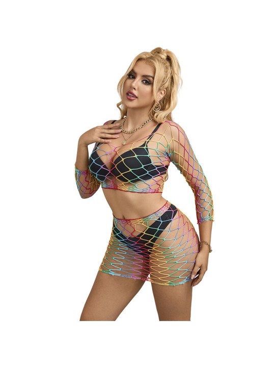 SUBBLIME 952440 SET DE REJILLA 2 PIEZAS MANGA LARGA ARCOIRIS TALLA UNICA