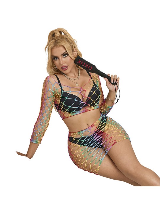 SUBBLIME 952440 SET DE REJILLA 2 PIEZAS MANGA LARGA ARCOIRIS TALLA UNICA