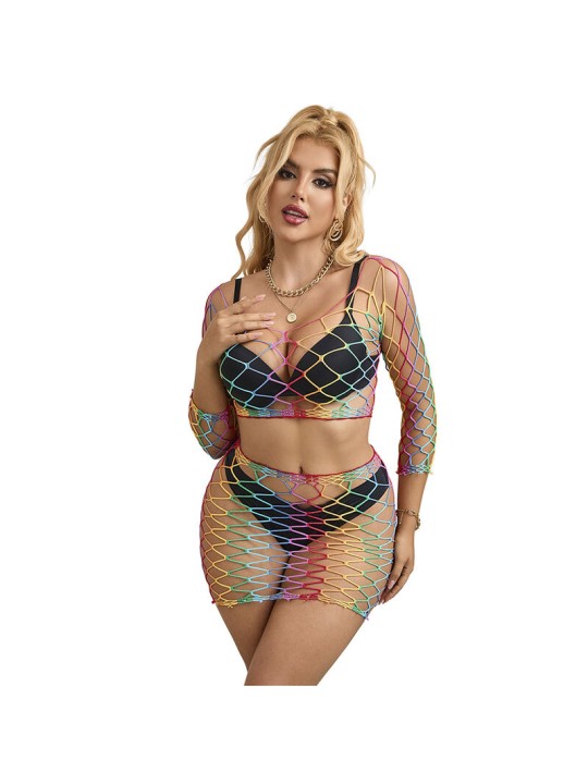 SUBBLIME 952440 SET DE REJILLA 2 PIEZAS MANGA LARGA ARCOIRIS TALLA UNICA