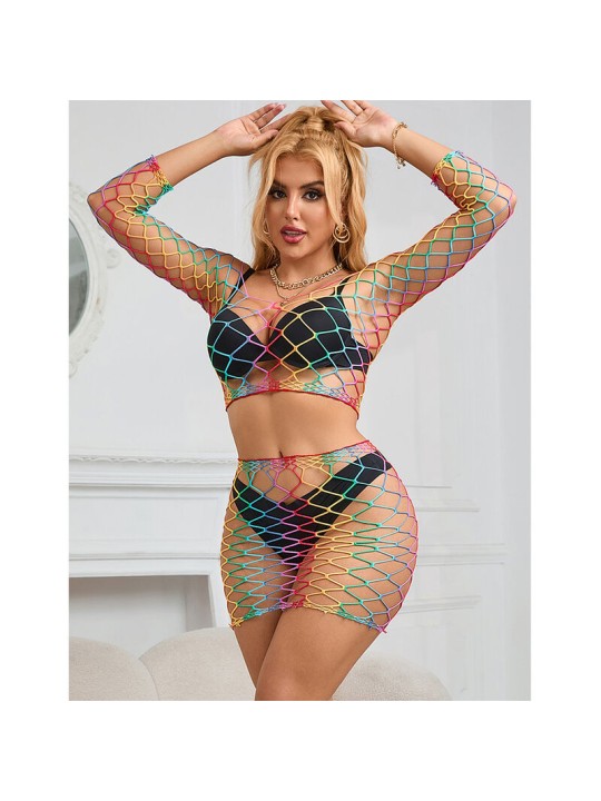 SUBBLIME 952440 SET DE REJILLA 2 PIEZAS MANGA LARGA ARCOIRIS TALLA UNICA