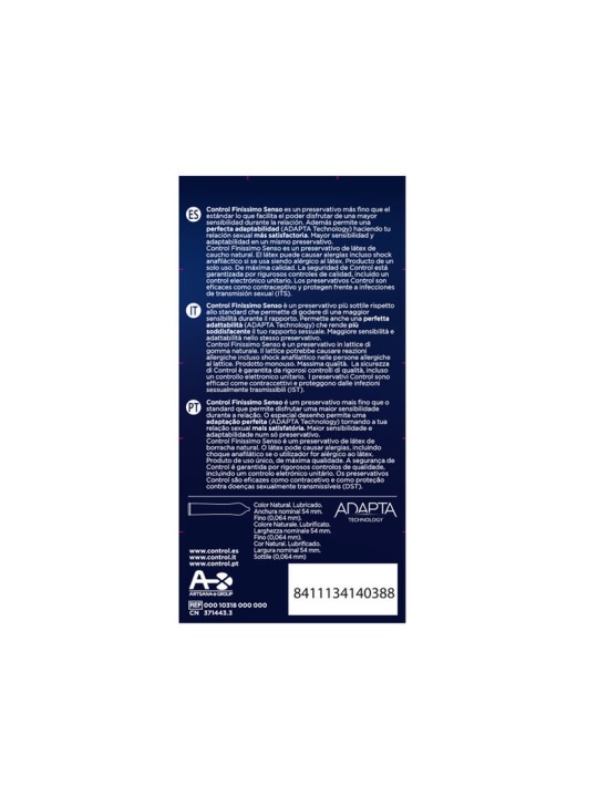 CONTROL ADAPTA SENSO PRESERVATIVOS 12 UNIDADES