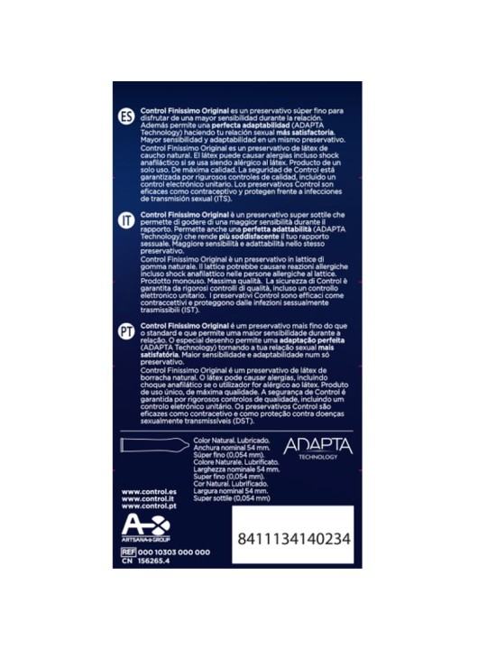 CONTROL FINISSIMO PRESERVATIVOS 12 UNIDADES