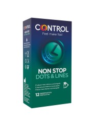 CONTROL NONSTOP PUNTOS Y ESTRIAS PRESERVATIVOS 12 UNIDADES