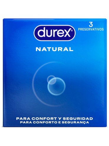 DUREX PRESERVATIVOS NATURAL 3 UNIDADES