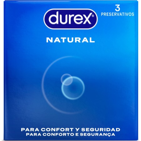 DUREX PRESERVATIVOS NATURAL 3 UNIDADES