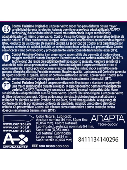 CONTROL FINISSIMO PRESERVATIVOS 3 UNIDADES