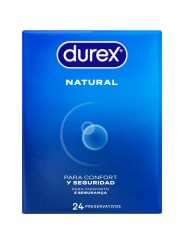 DUREX PRESERVATIVOS NATURAL 24 UNIDADES