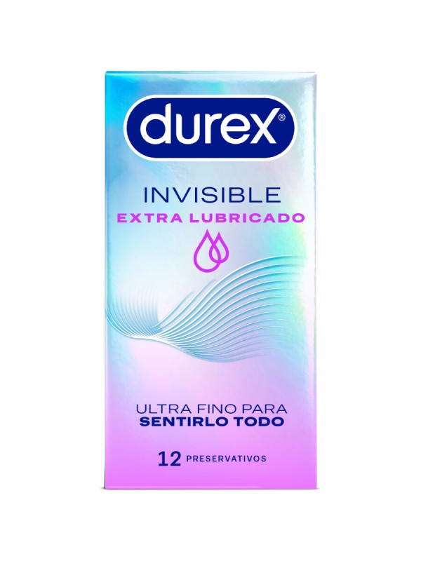 DUREX PRESERVATIVOS INVISIBLE EXTRA LUBRICADO 12 UNIDADES