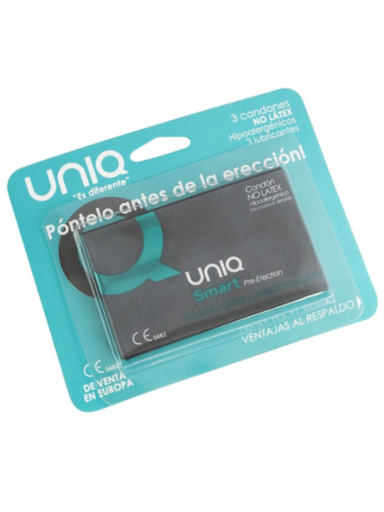 UNIQ SMART PRESERVATIVOS PRE ERECCION SIN LATEX 3 UNIDADES