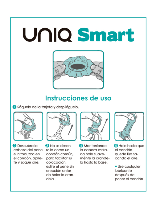 UNIQ SMART PRESERVATIVOS PRE ERECCION SIN LATEX 3 UNIDADES