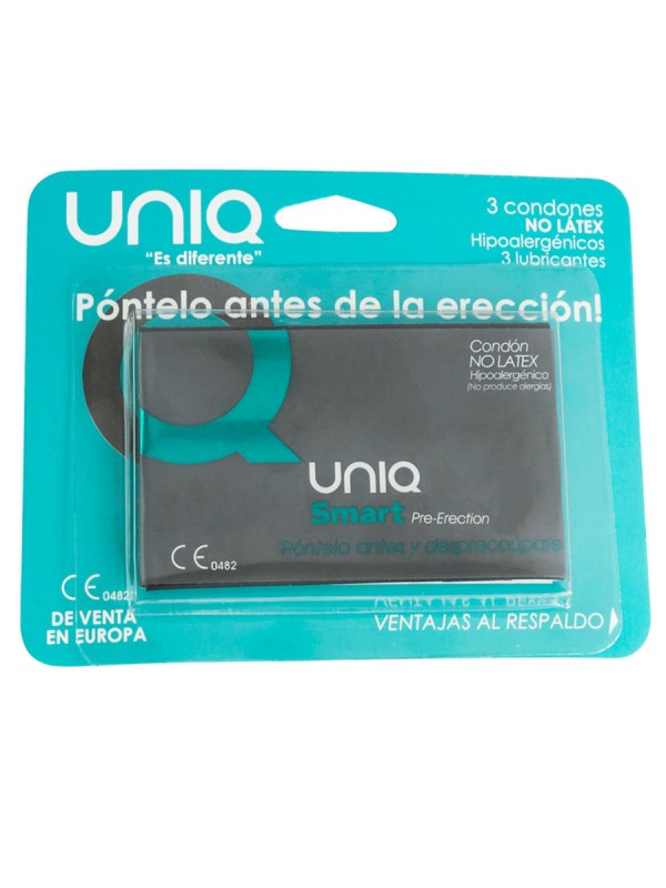 UNIQ SMART PRESERVATIVOS PRE ERECCION SIN LATEX 3 UNIDADES