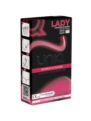 UNIQ LADY CONDOM PRESERVATIVOS FEMENINOS CON LIGUERO SIN LATEX 3 UNIDADES