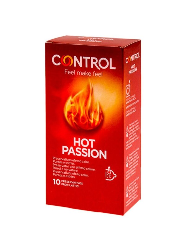 CONTROL HOT PASSION PRESERVATIVOS EFECTO CALOR 10 UNIDADES