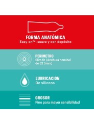 DUREX SENSITIVO SLIM FIT 10 UNIDADES