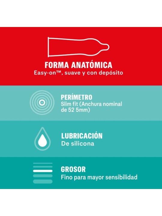 DUREX SENSITIVO SLIM FIT 10 UNIDADES