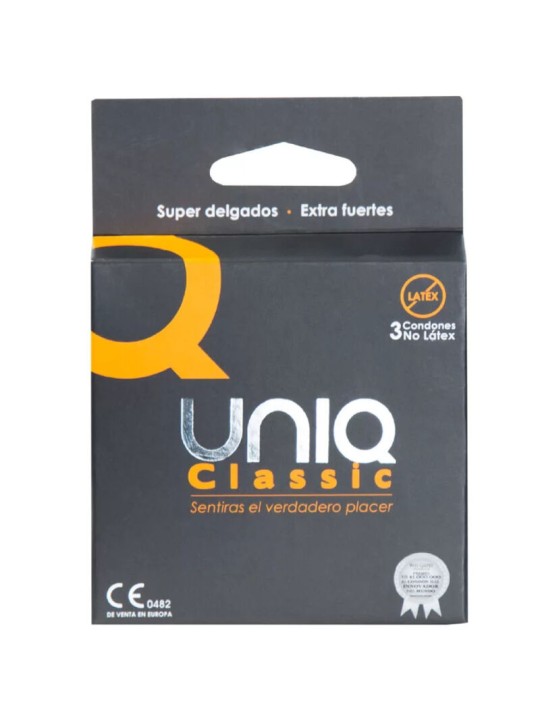 UNIQ CLASSIC PRESERVATIVOS SIN LATEX 3 UNIDADES