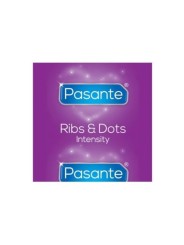 PASANTE RIBS DOTS PRESERVATIVOS INTENSITY 144 UNIDADES